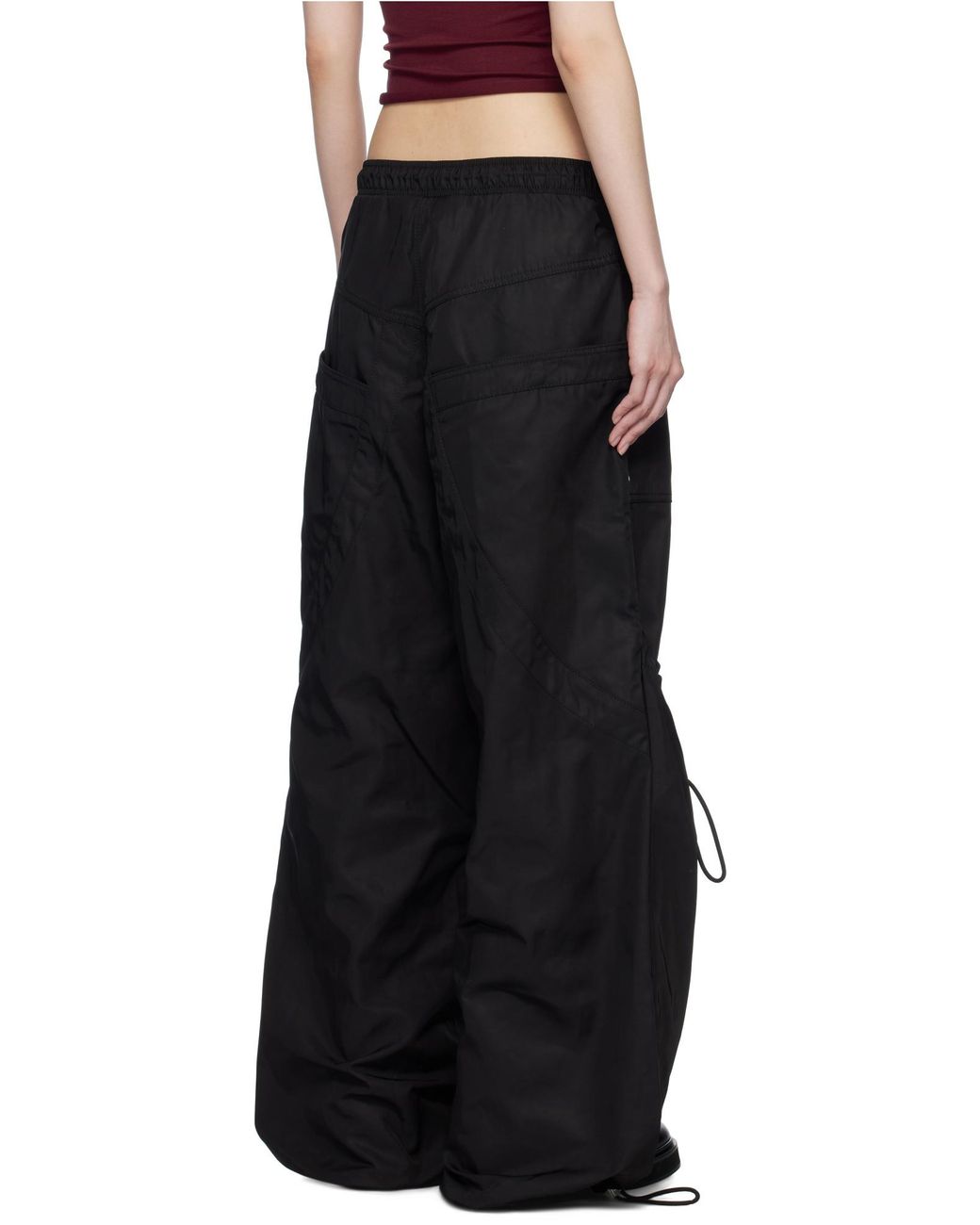 The Attico Black The Oversized Long Pants