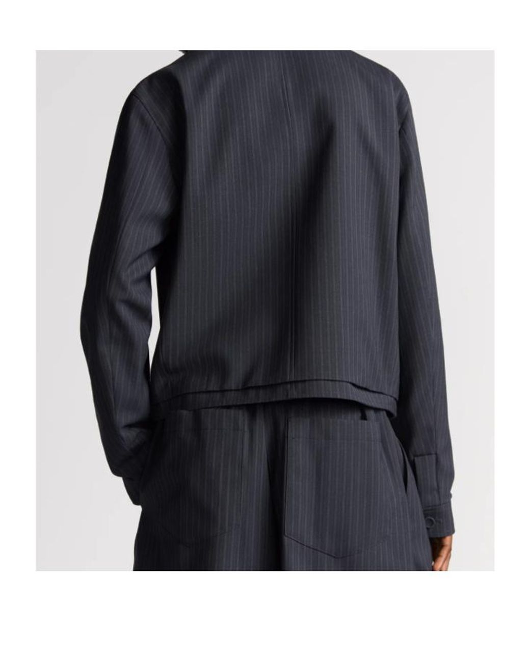 Dior Blue Homme Striped Button-Up Jacket for men