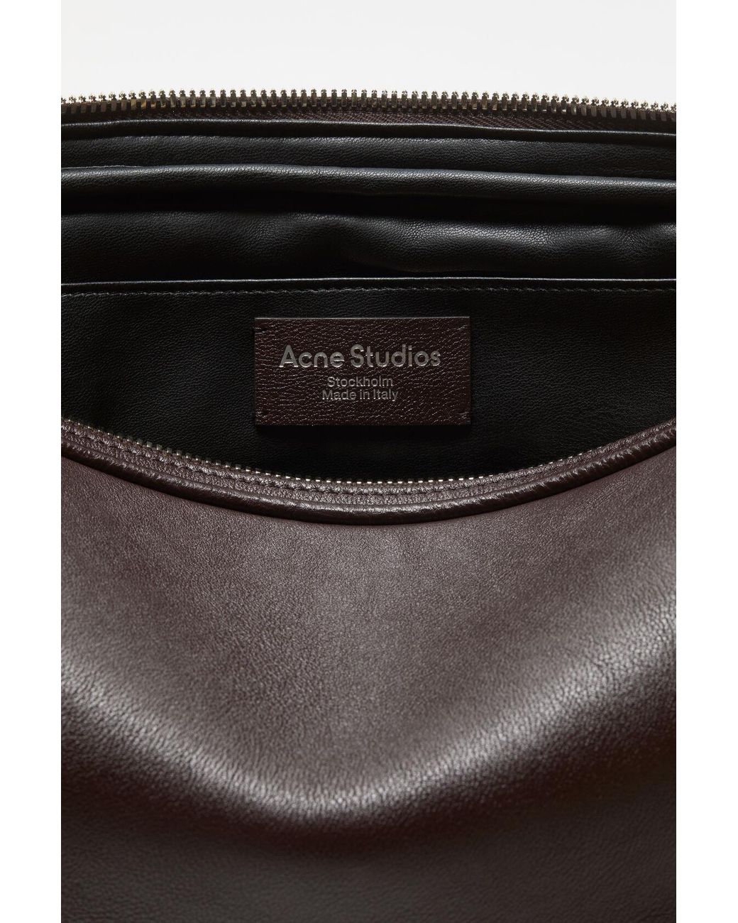 Acne Black Zip Leather Wallet for men