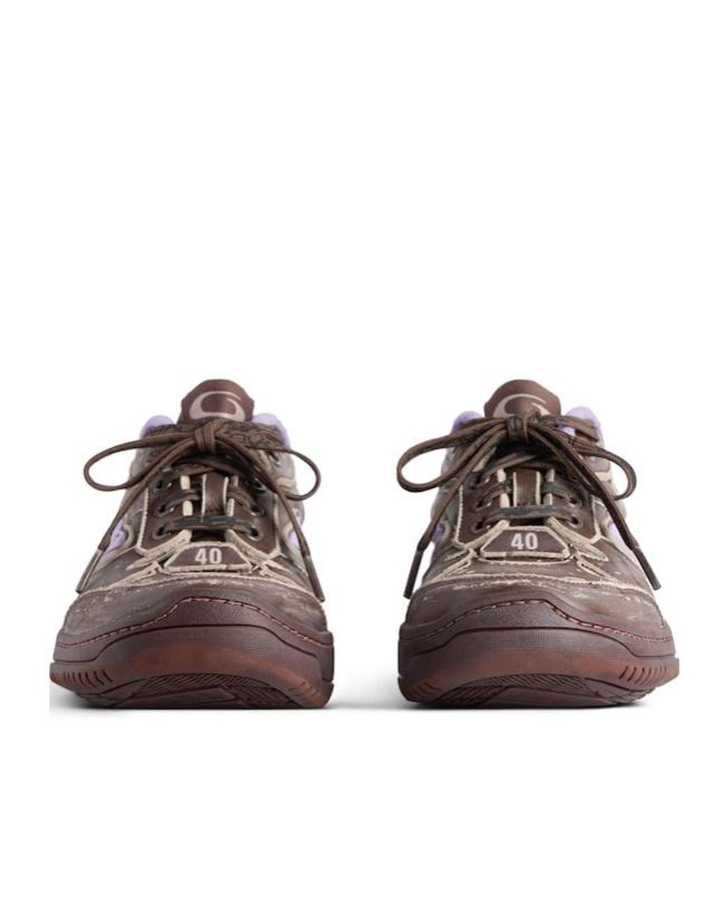 Balenciaga Brown Hamptons Medium Worn-Out Sneakers