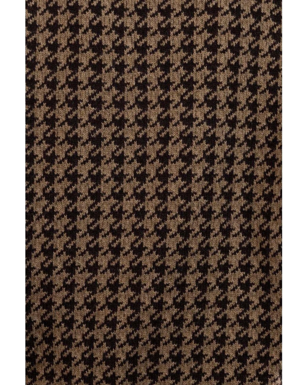 Phoebe Philo Brown Crew-Neck Jacquard Sweater