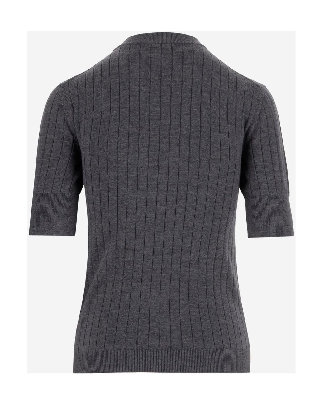 Bottega Veneta Gray Knitted Top