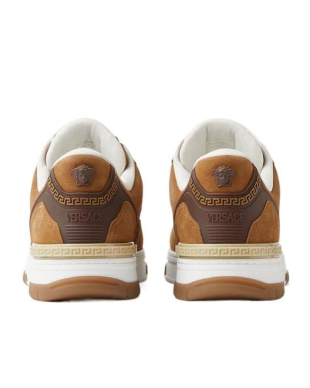 Versace Brown Biggie Basket Low Top Sneakers for men