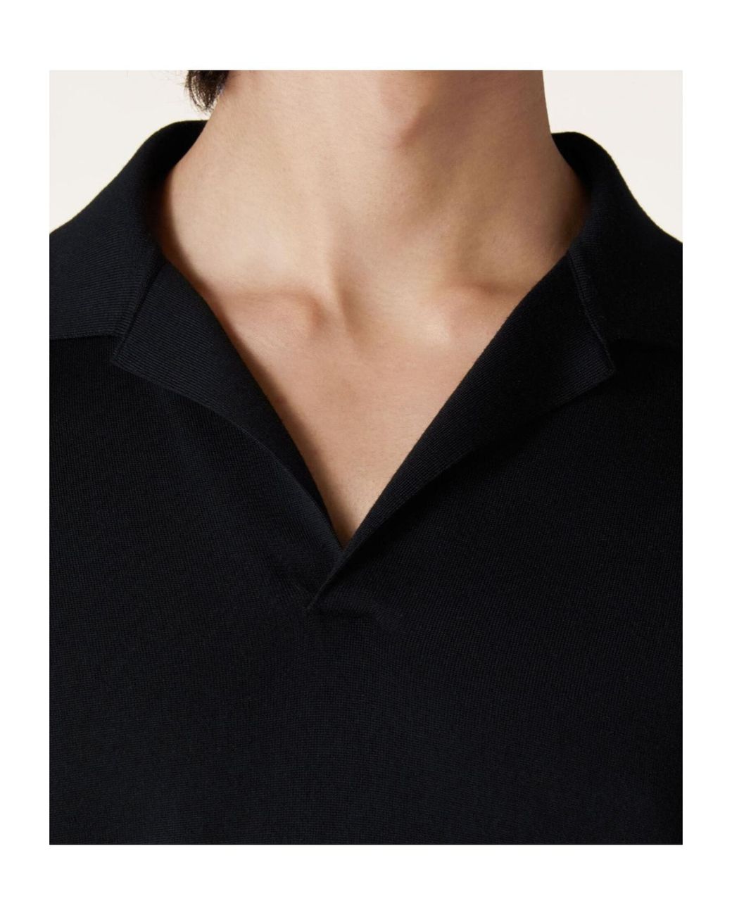 Loro Piana Black The Gift Of Kings Freshly Cut Wool Lapel Sweater for men