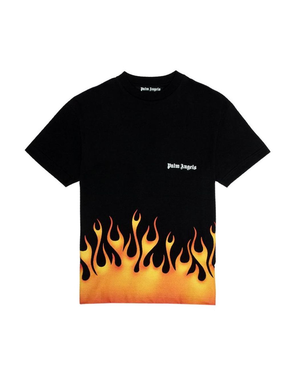 Palm Angels Black Flame T-Shirt for men