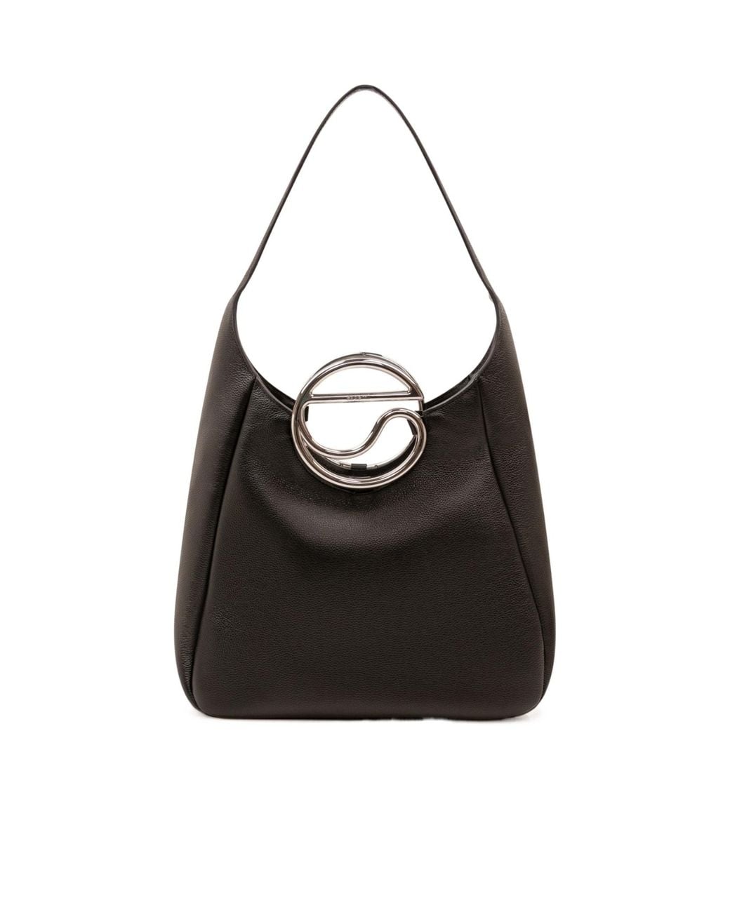 Coperni Black C Logo Hobo Shoulder Bag