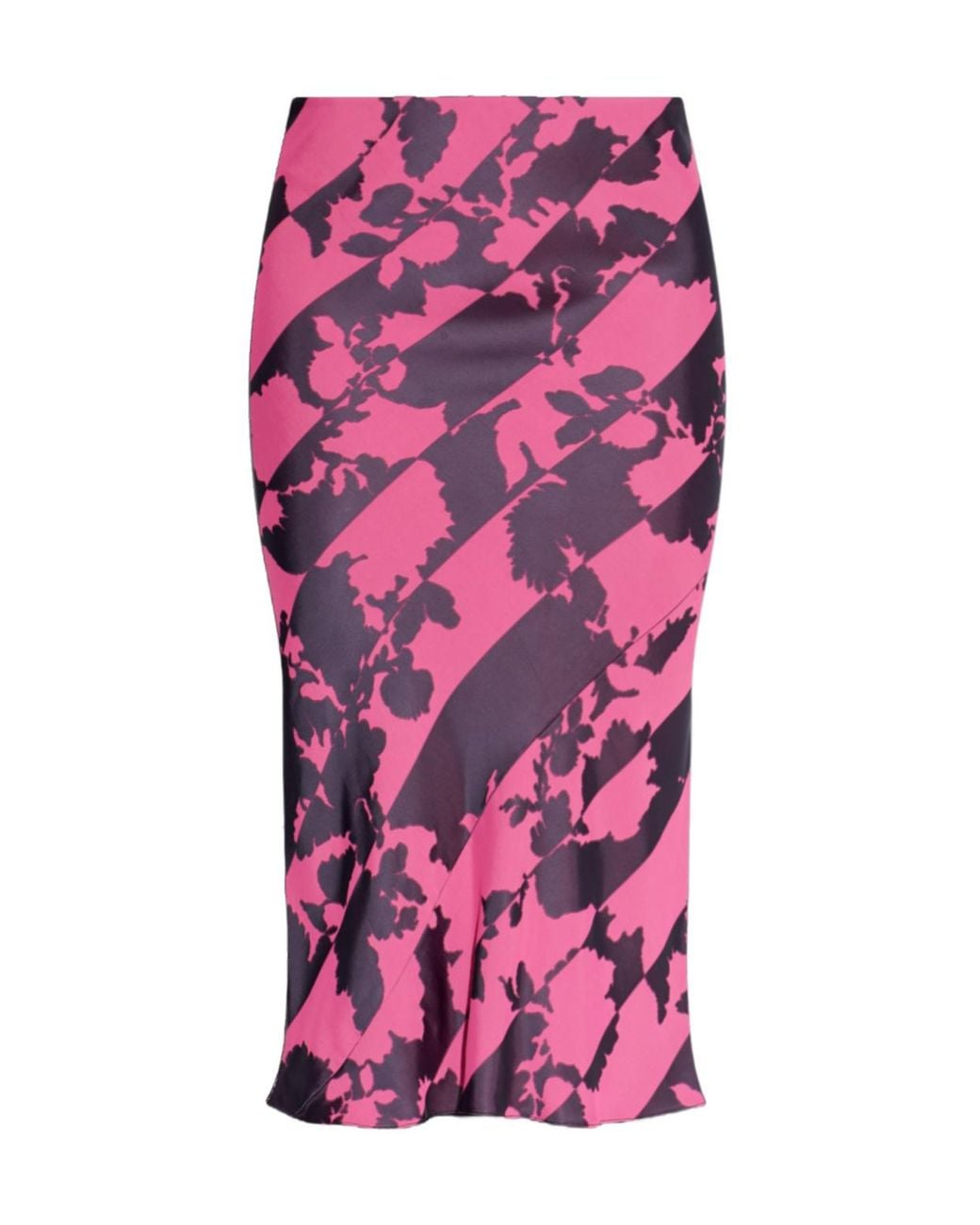 Dries Van Noten Pink Printed Midi Skirt