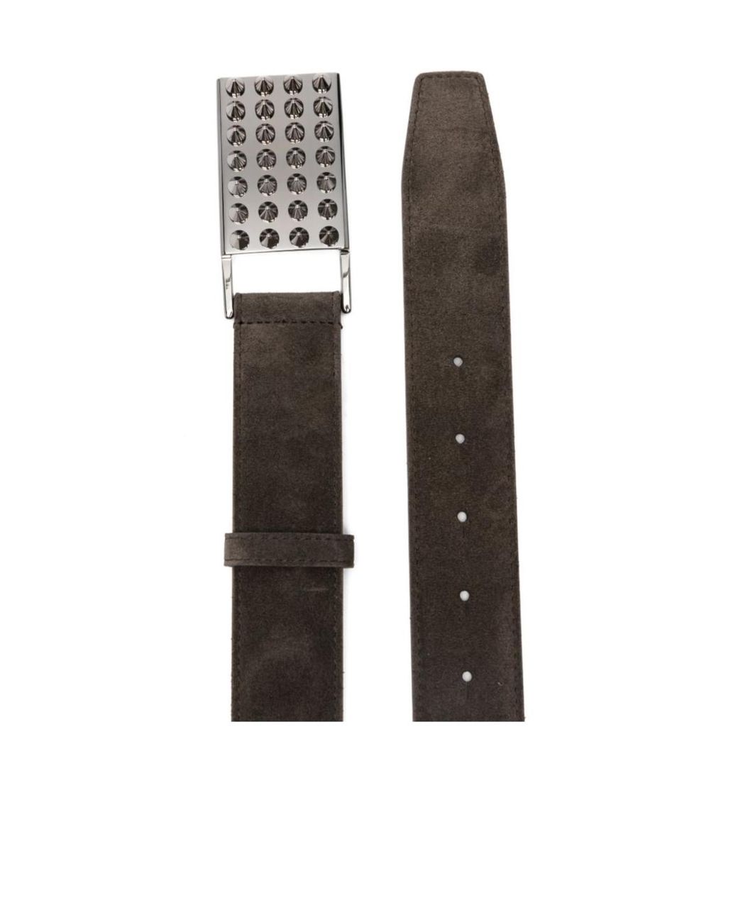 Christian Louboutin White Funky Studded Belt for men