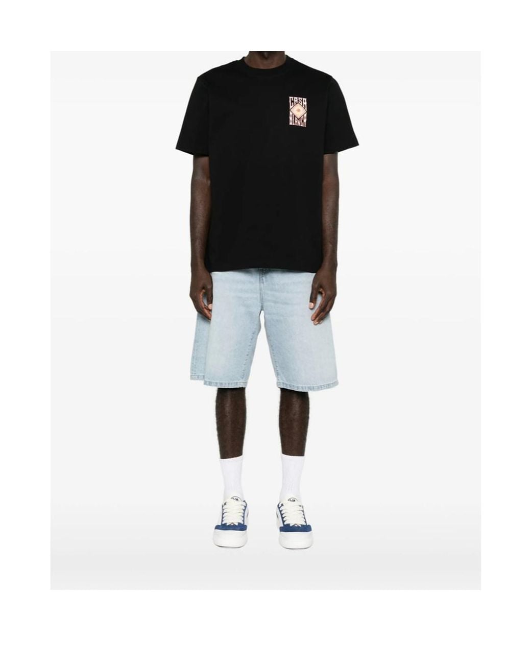 Casablanca Black Chestgraphic Shortsleeve Tee for men