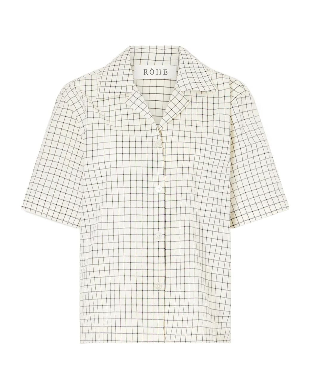 Rohe White Plaid Shirt