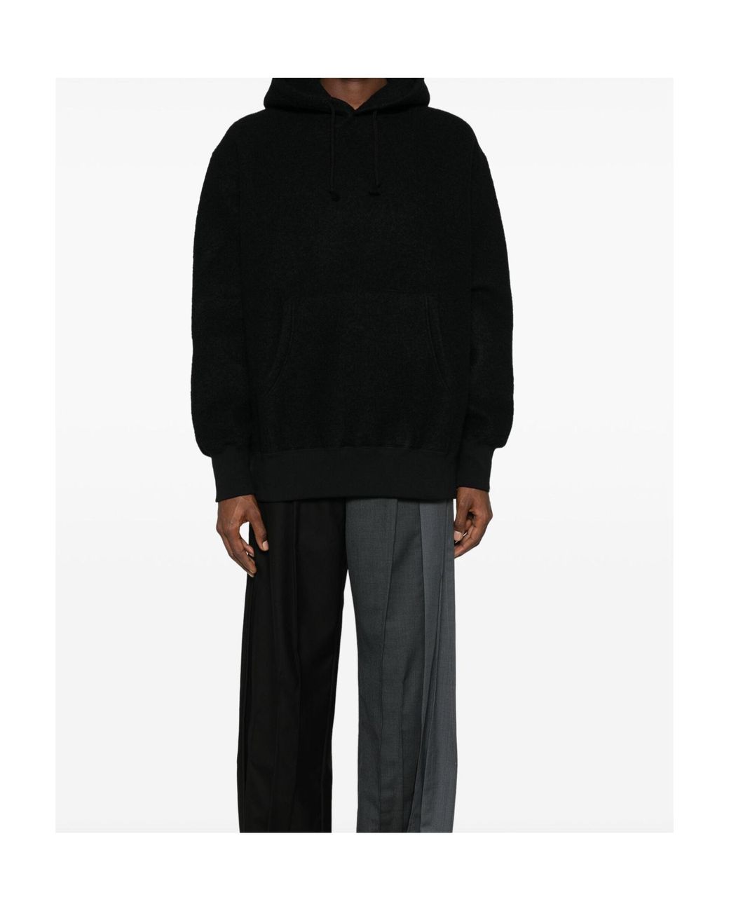 Junya Watanabe Black Long-Sleeved Pullover for men