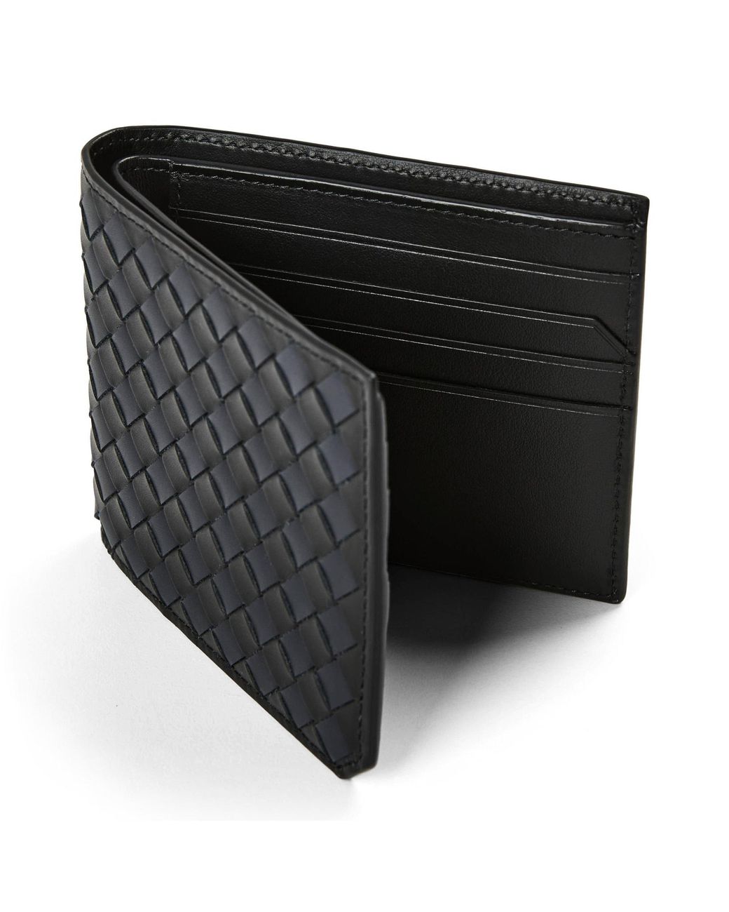 Bottega Veneta Black Short Bifold Wallet for men