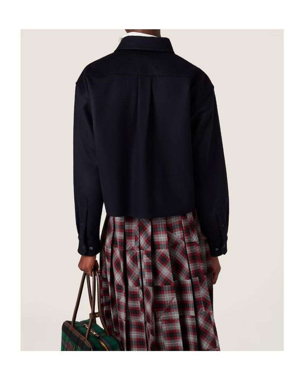 Miu Miu Blue Logo-Embroidered Button-Up Shirt
