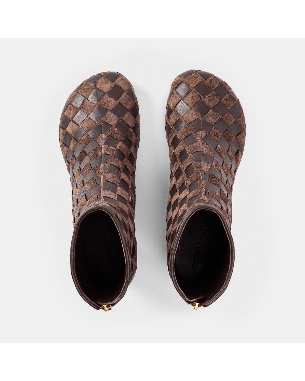 Bottega Veneta Brown Minimalist Ankle Boots