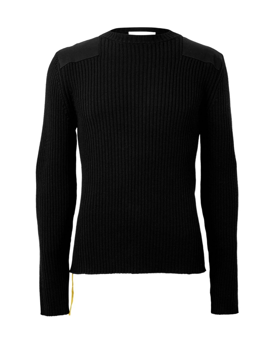 Fendi Black Ribbed Knit Sweater for men