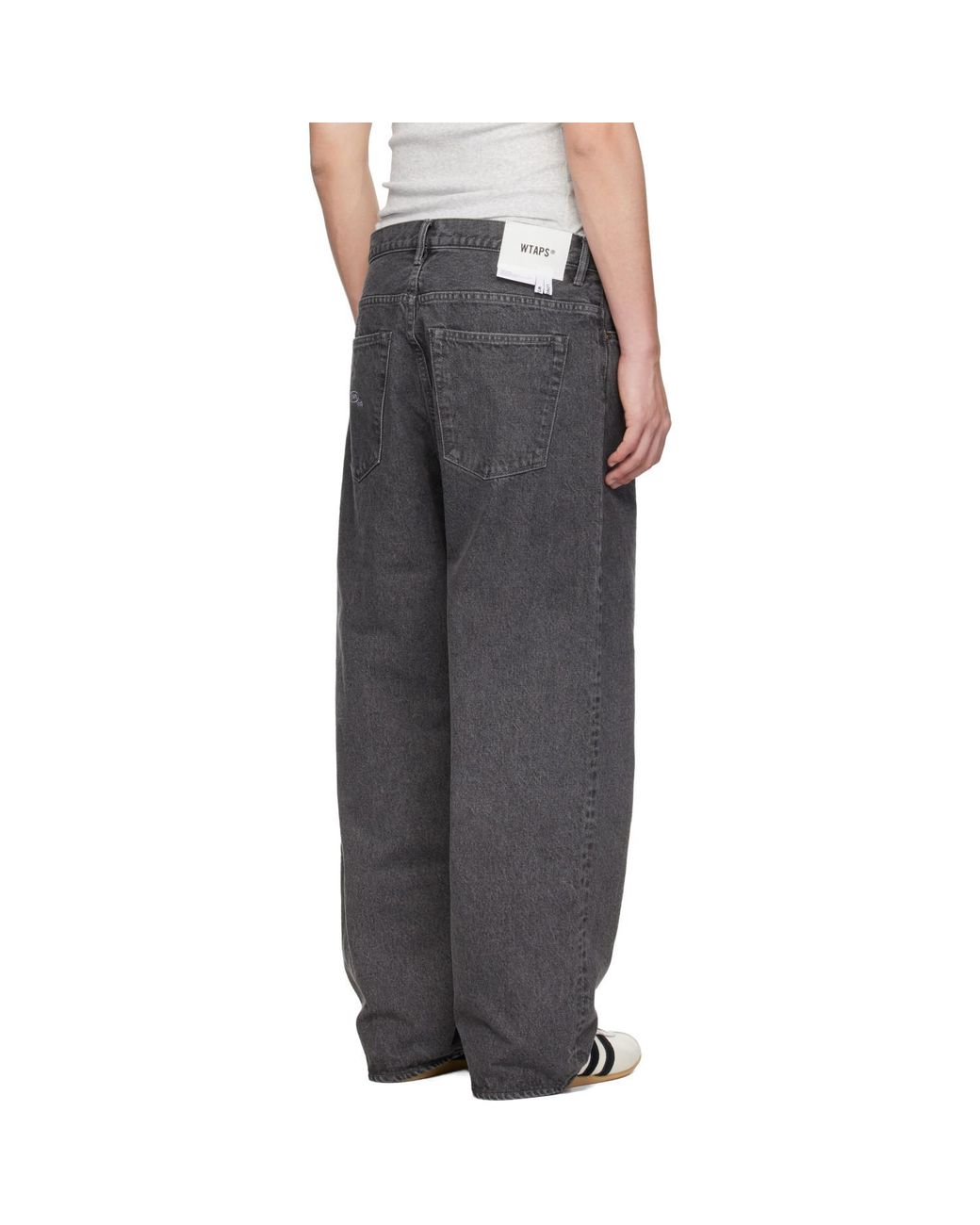 (w)taps Gray Blues Straight Jeans for men