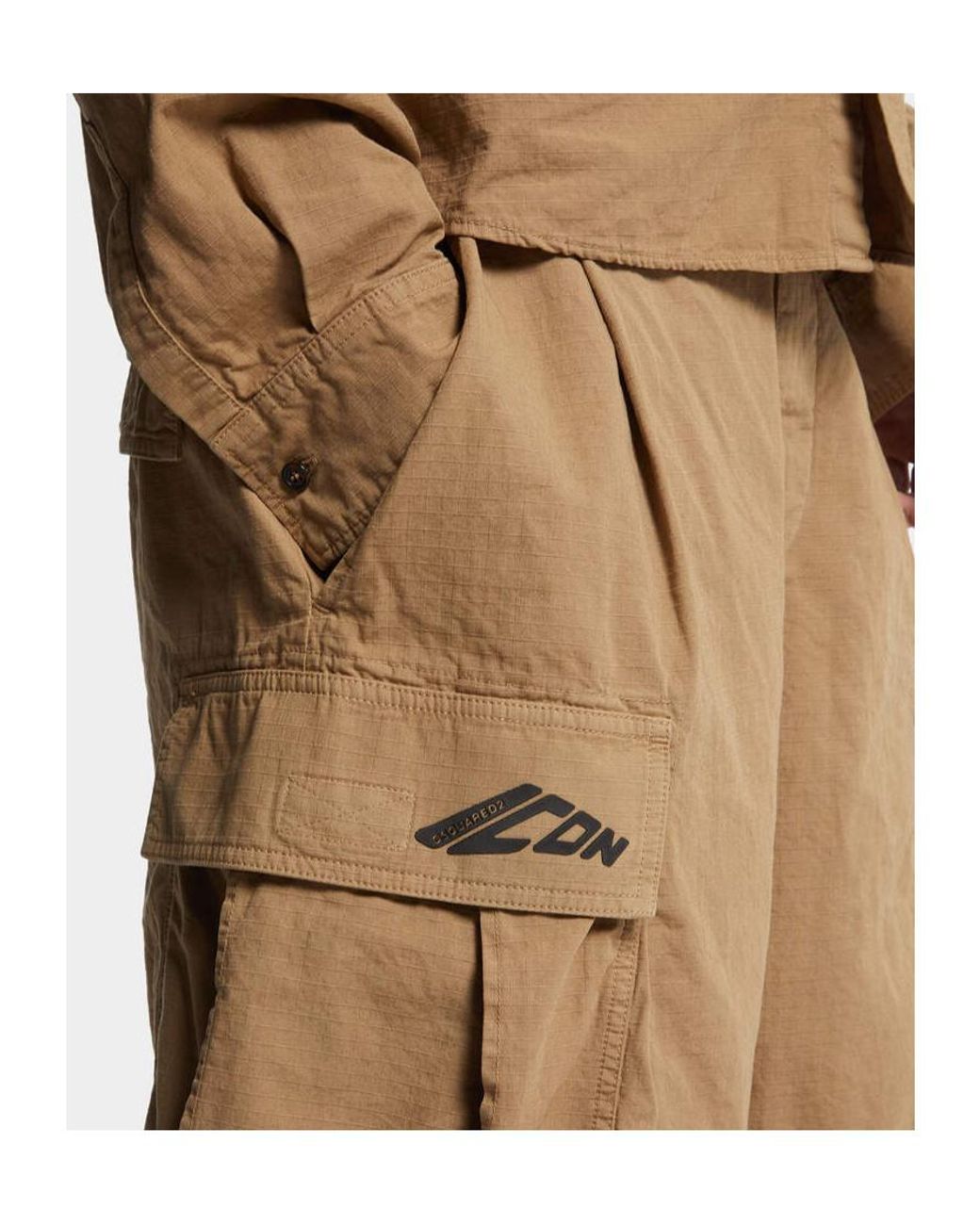 DSquared² Brown Cotton Cargo Shorts for men