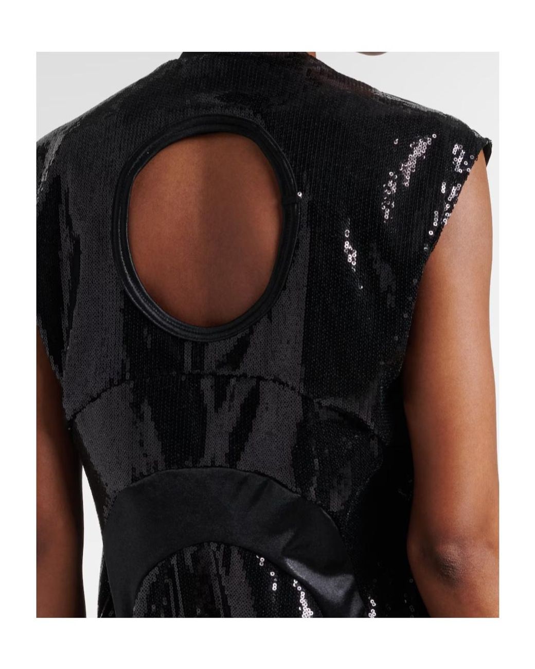 Junya Watanabe Black Sequined Midi Dress