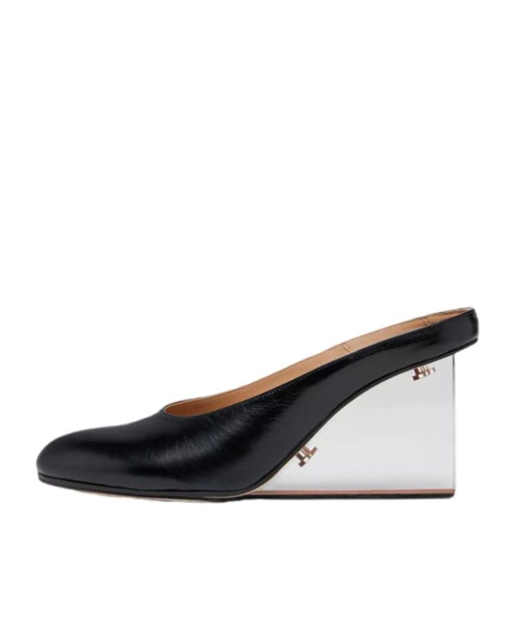 Maison Margiela Black Plexi Wedge Mules