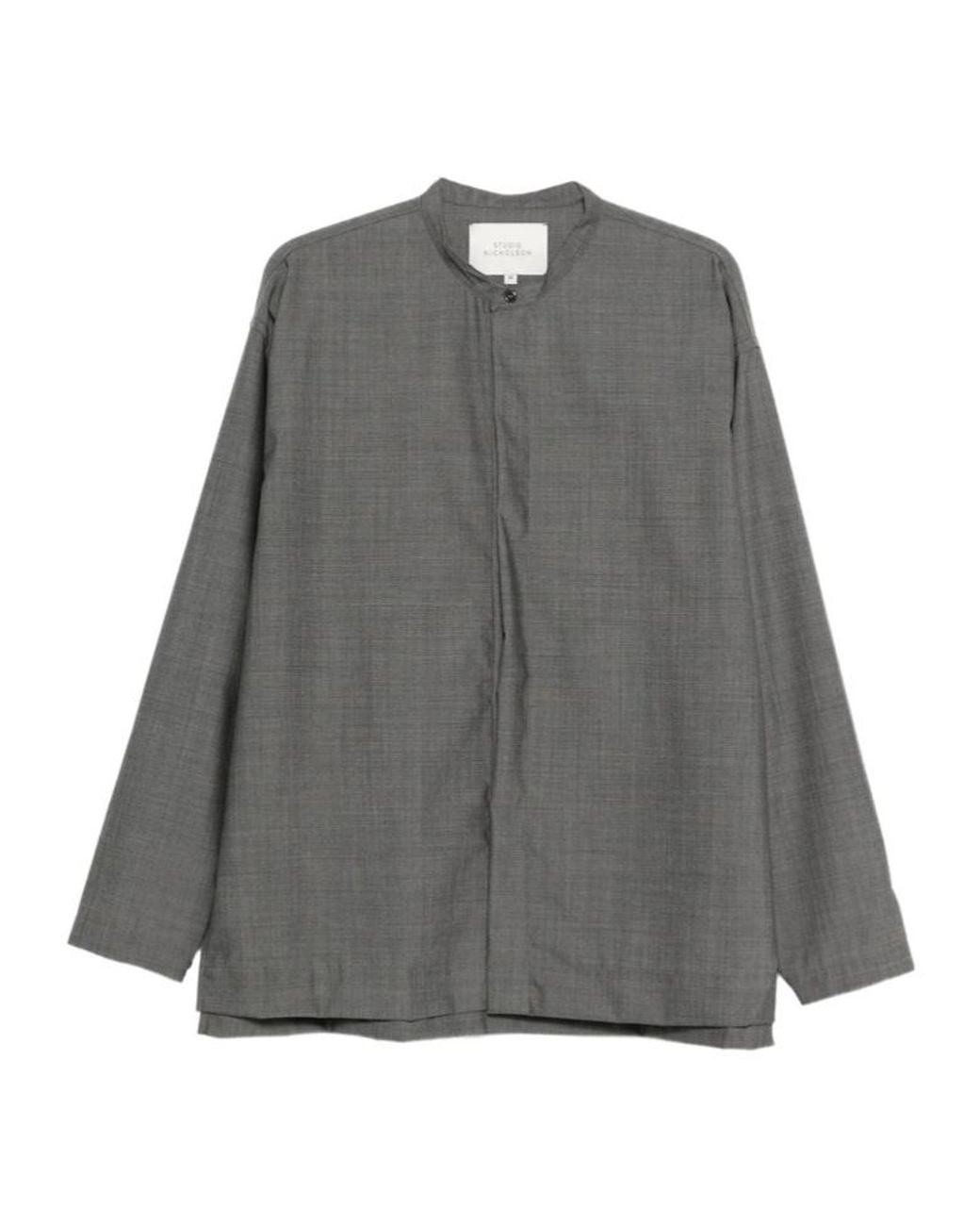 Studio Nicholson Gray Long-Sleeved Shirt for men