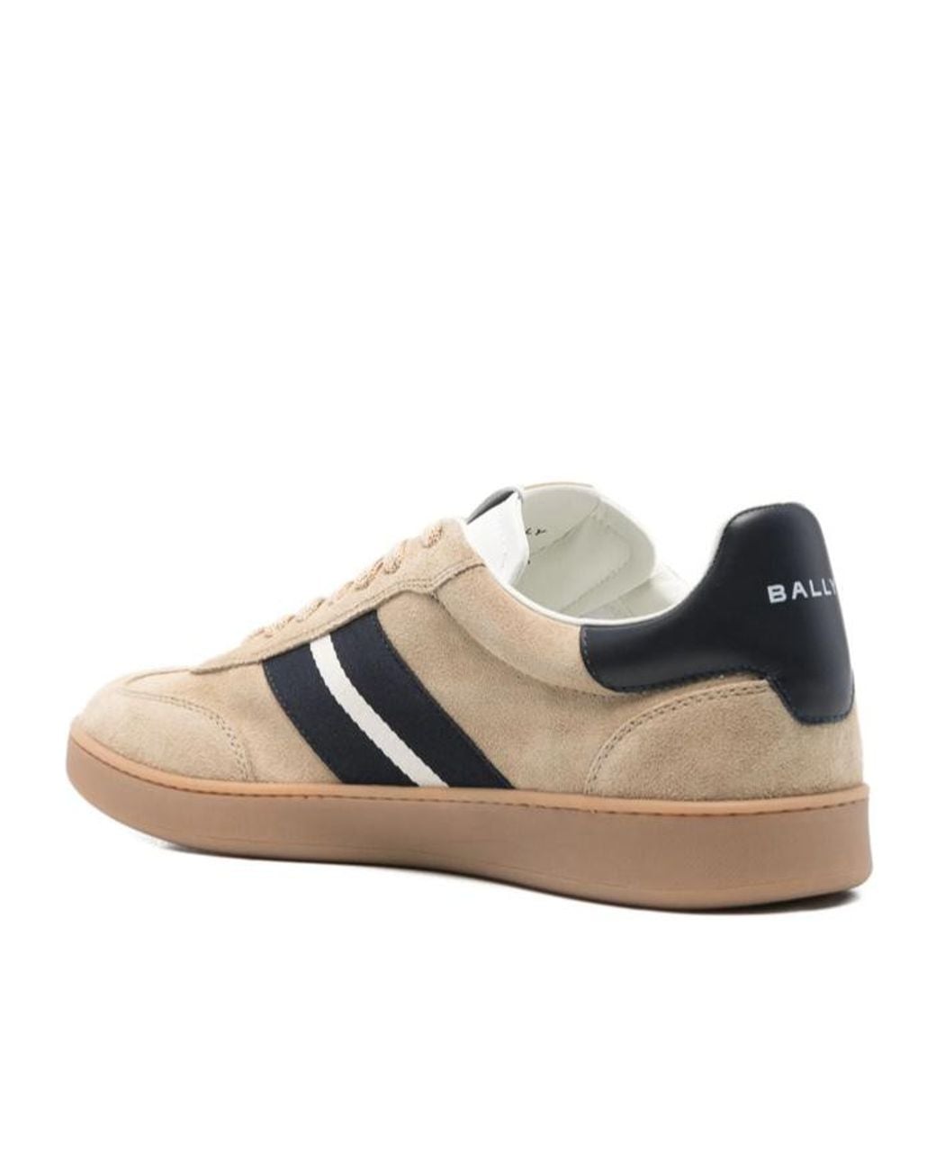 Bally Natural Retro Stripe-Detail Lace-Up Sneakers for men