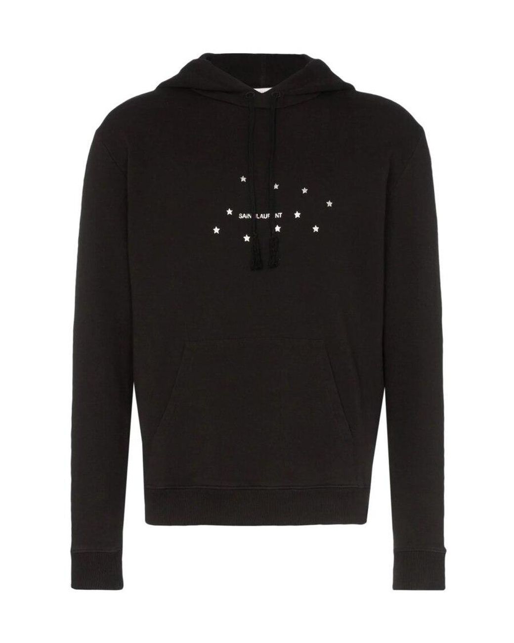 Saint Laurent Black Star Logo Hoodie for men