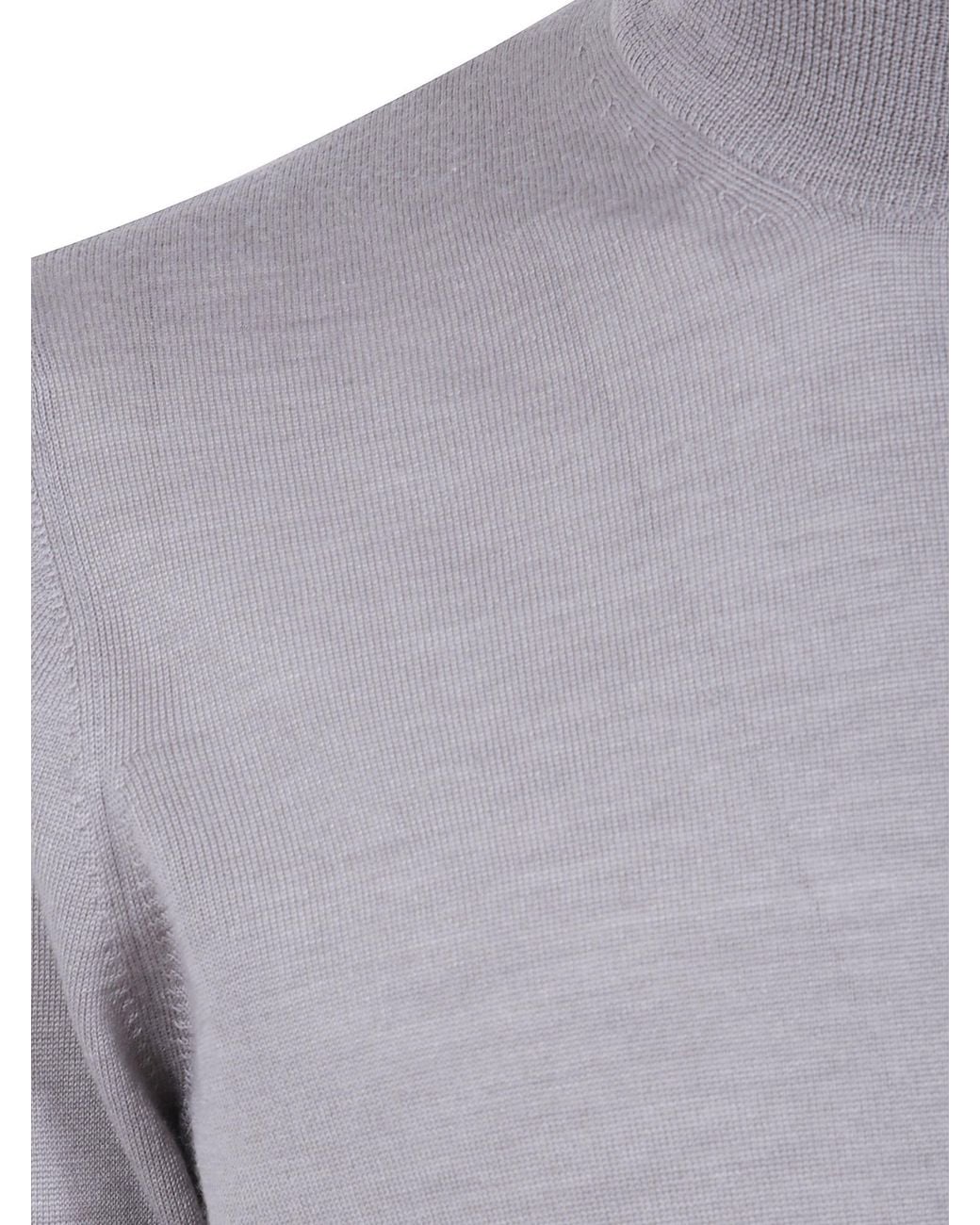 Gran Sasso Gray Long-Sleeved Sweater for men