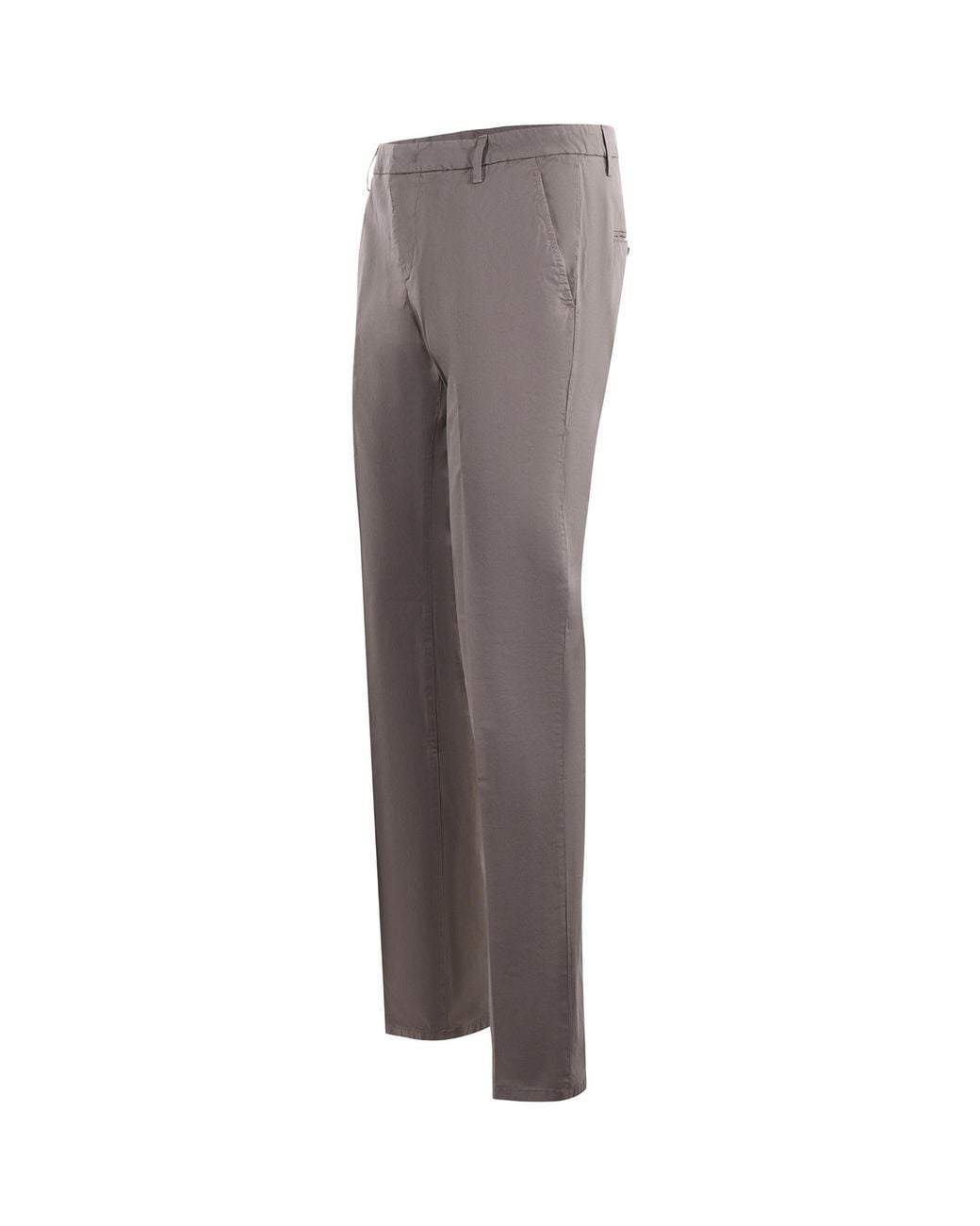 Dondup Gray Slim-Fit Gabardine Pants for men