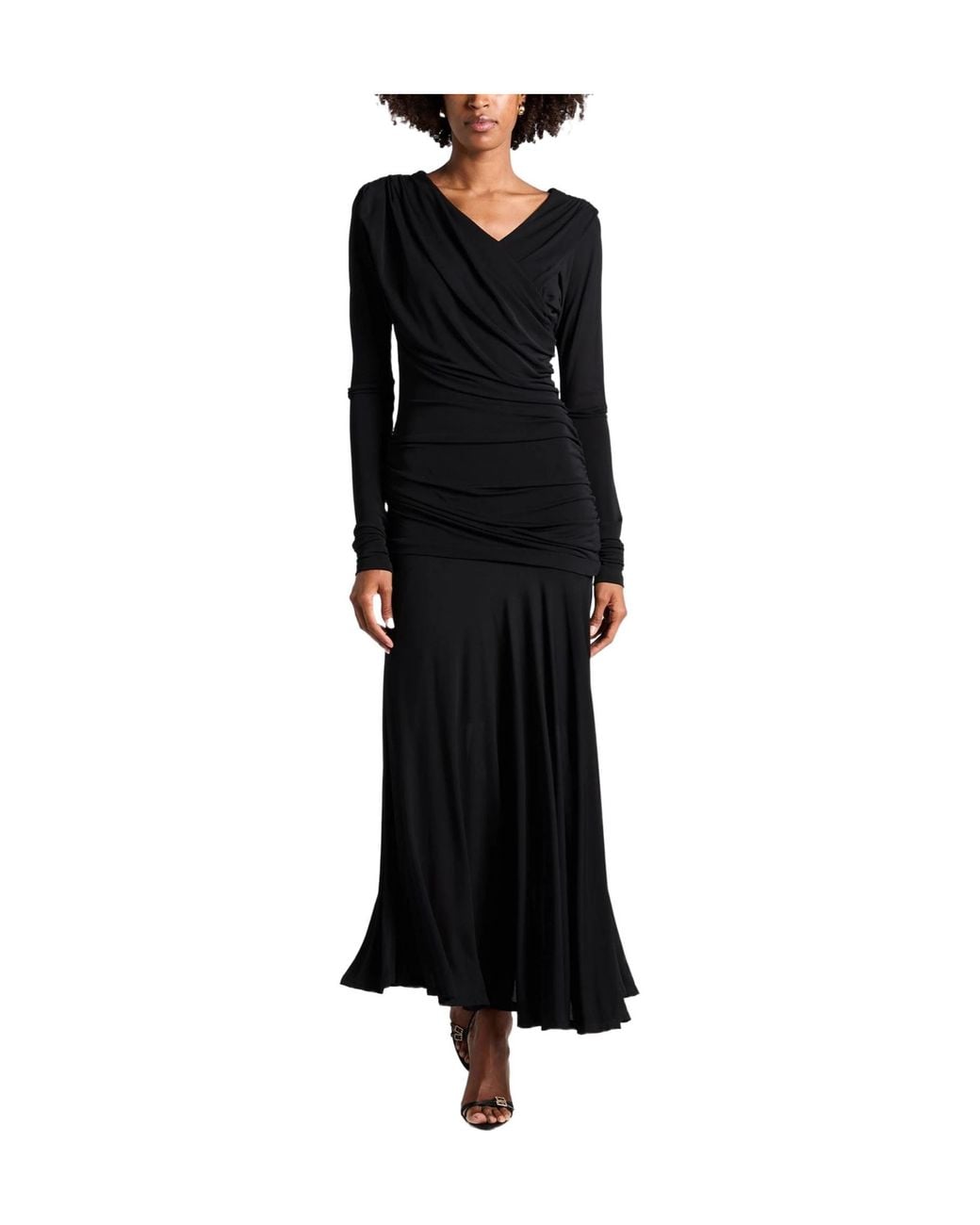Ganni Black Maxi Dress Viscose