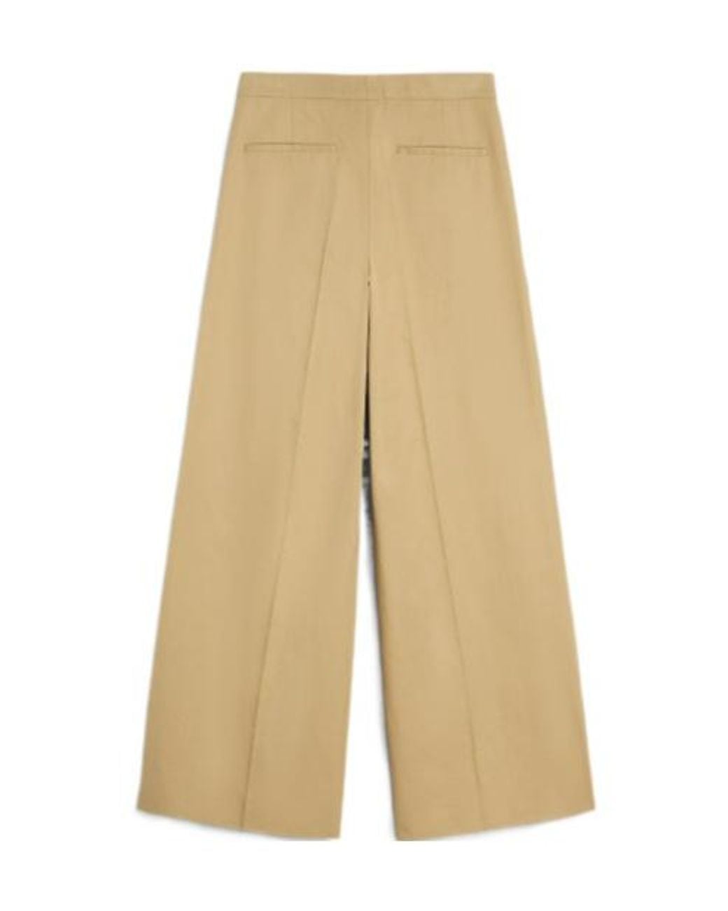 Jil Sander Natural Pleated Wide Leg Pants