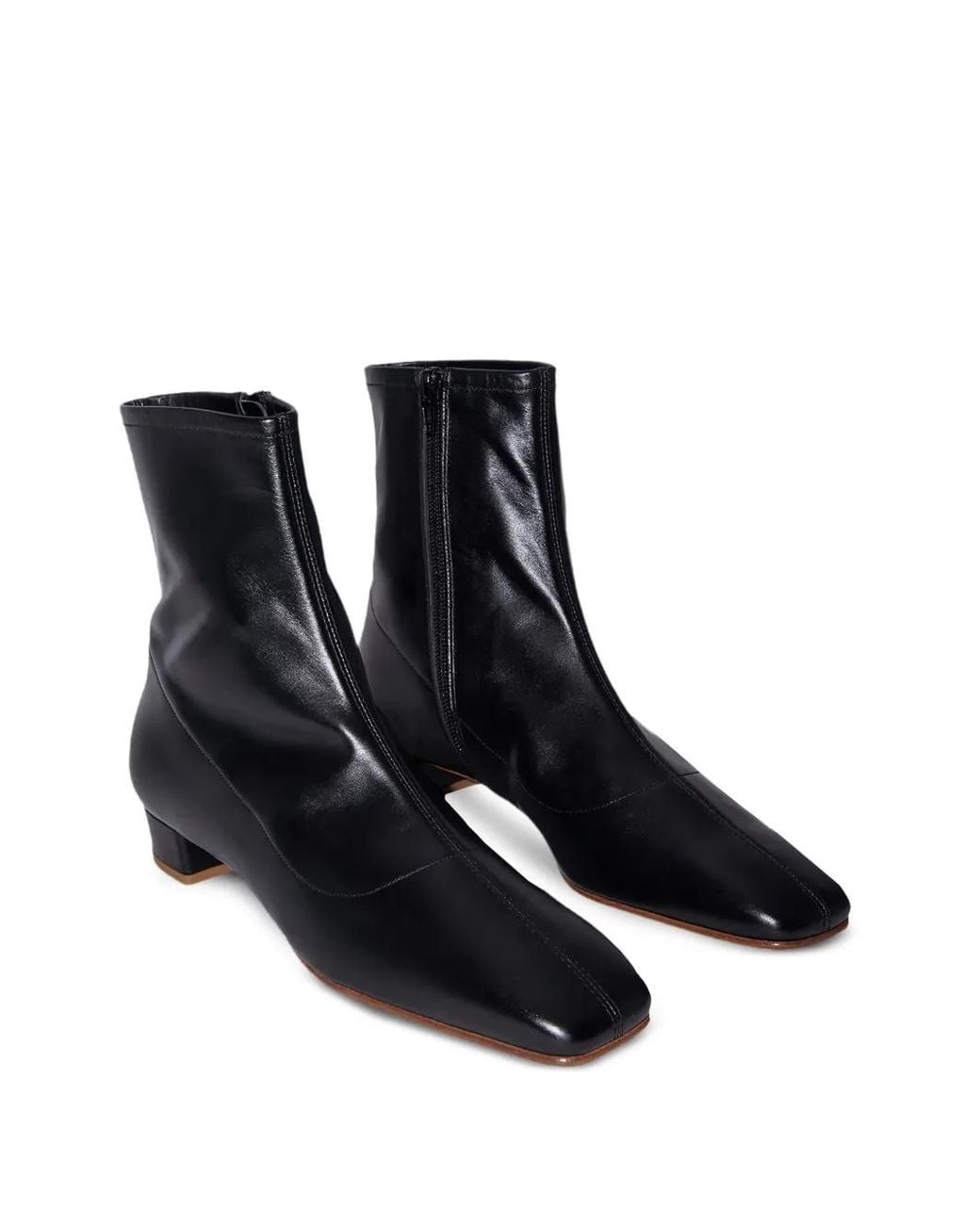 By Far Black Este Leather Ankle Boots