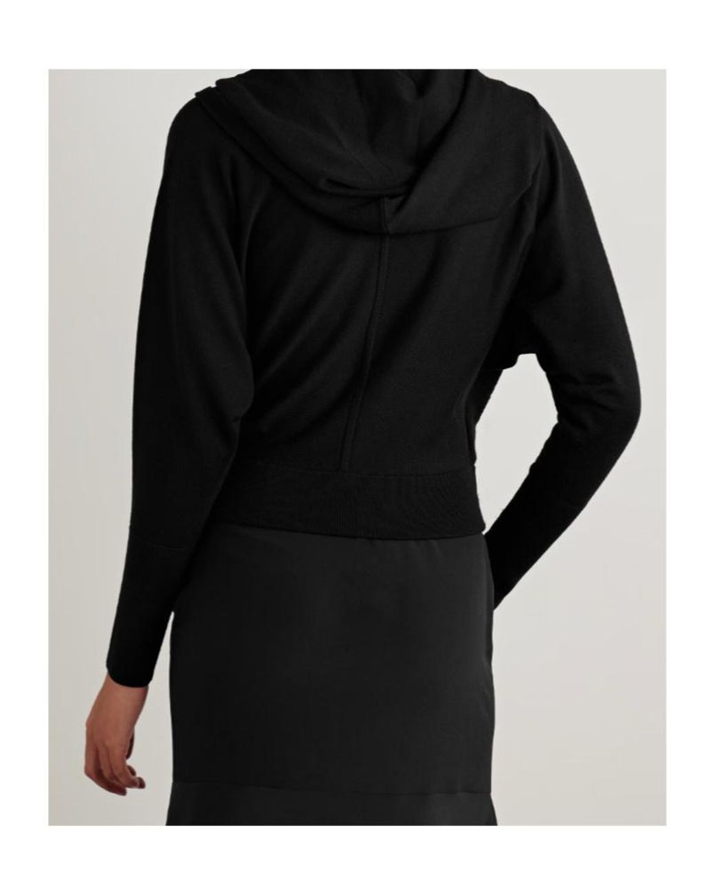 Jonathan Simkhai Black Riley Wrap Hoodie