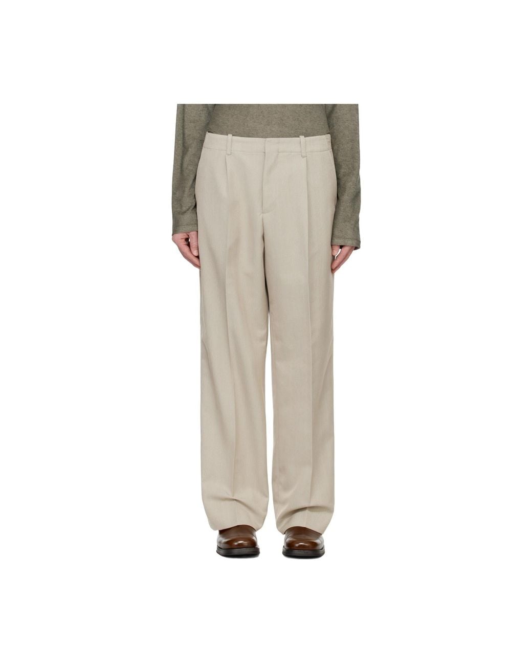 Our Legacy Natural Belt-Loop Casual Pants for men