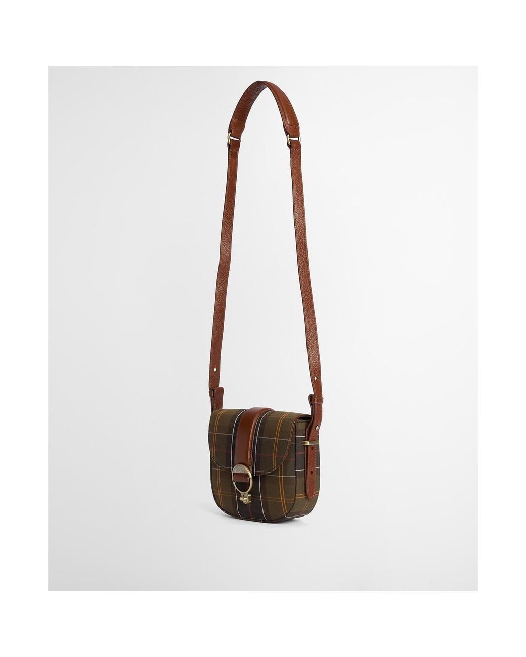 Barbour Brown Fashionable And Versatile Elm Plaid Crossbody Bag
