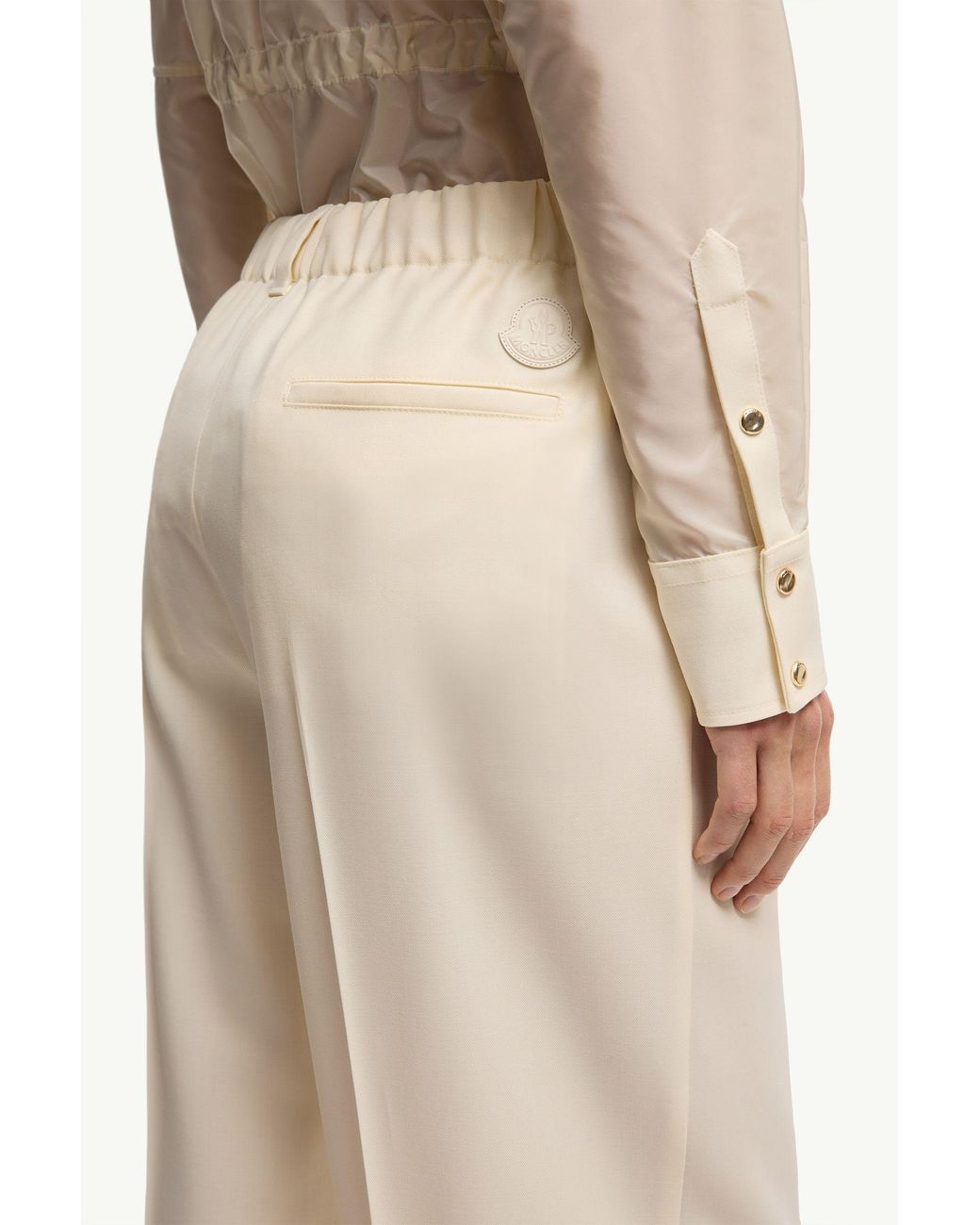 Moncler Natural Gabardine Tailored Trousers