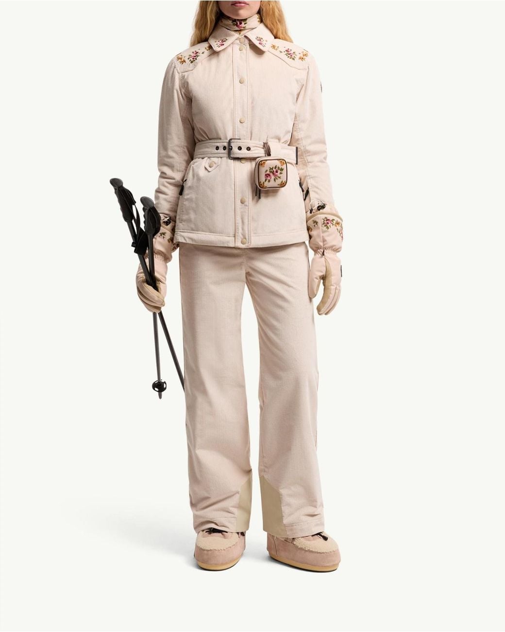 Moncler Natural Grenoble Corduroy Ski Performance Trousers