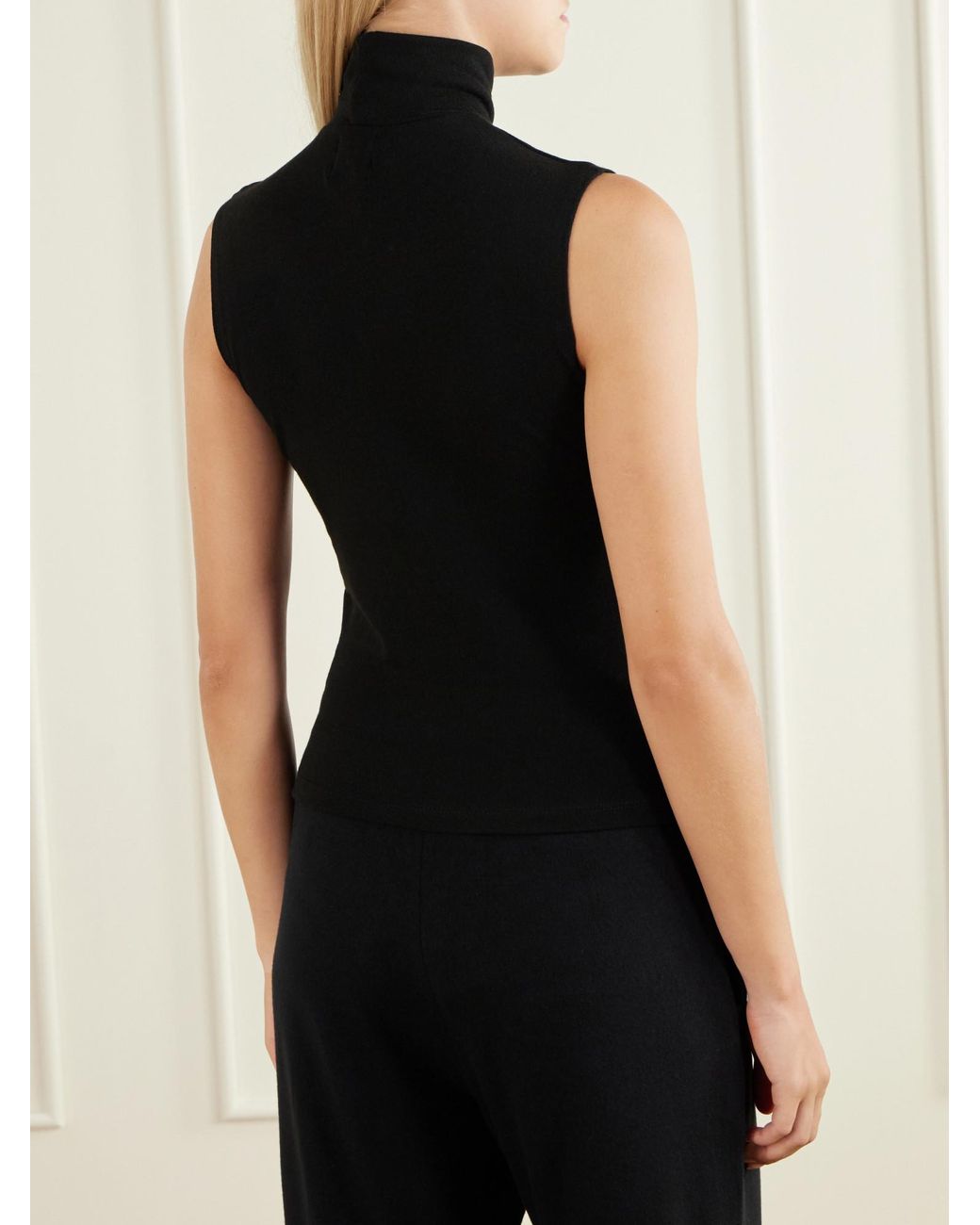 Leset Black Lauren Stretch-Knit Top