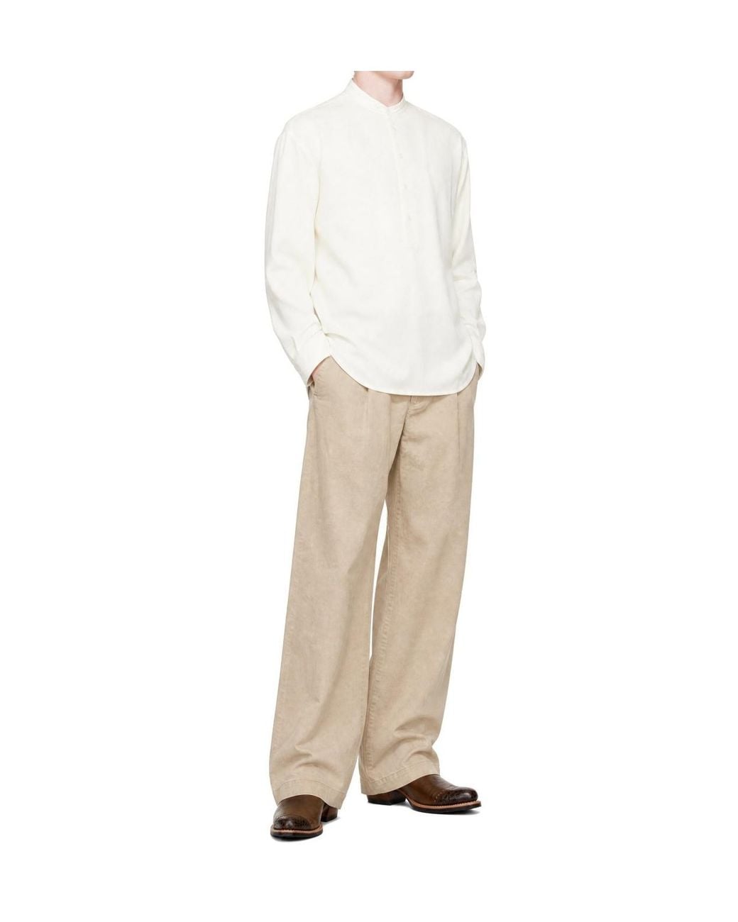 Entire studios White Crew-Neck Long-Sleeve T-Shirt for men