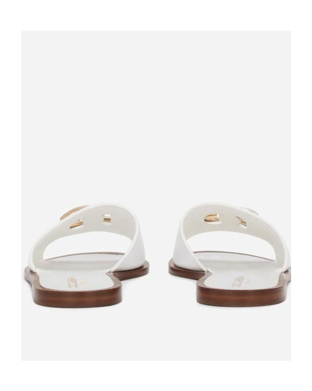 Dolce & Gabbana White Dg Logo Lettering Sliders