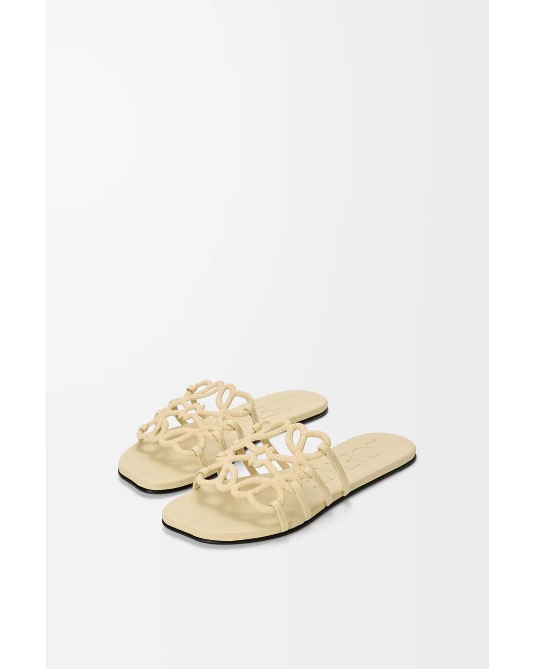 Loewe White Petal Anagram Slides