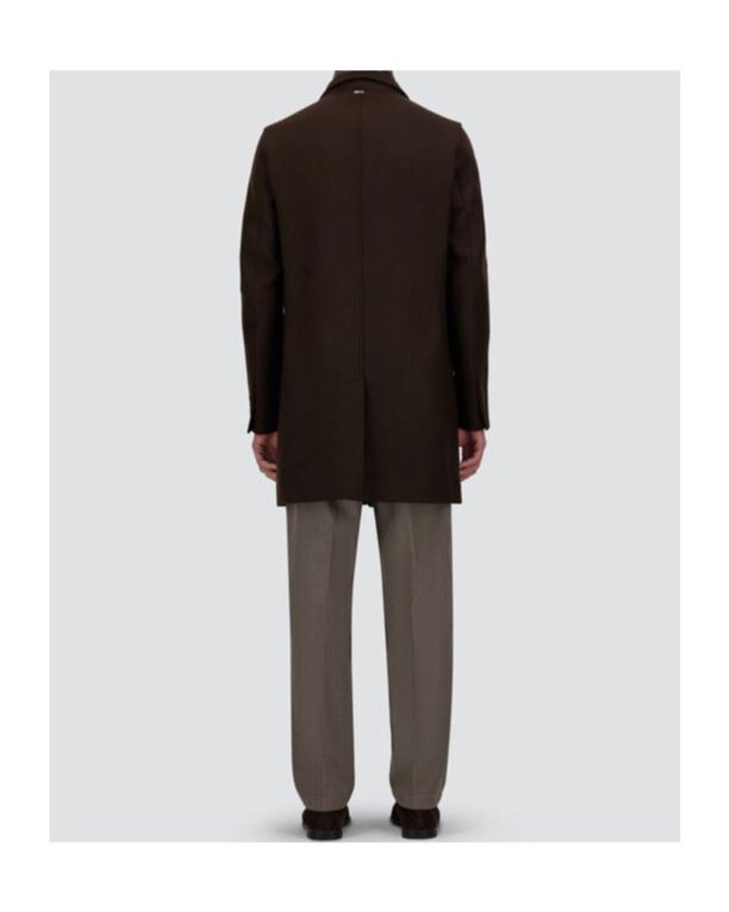 Herno Black Ecowool And Nylon Ultralight Coat for men
