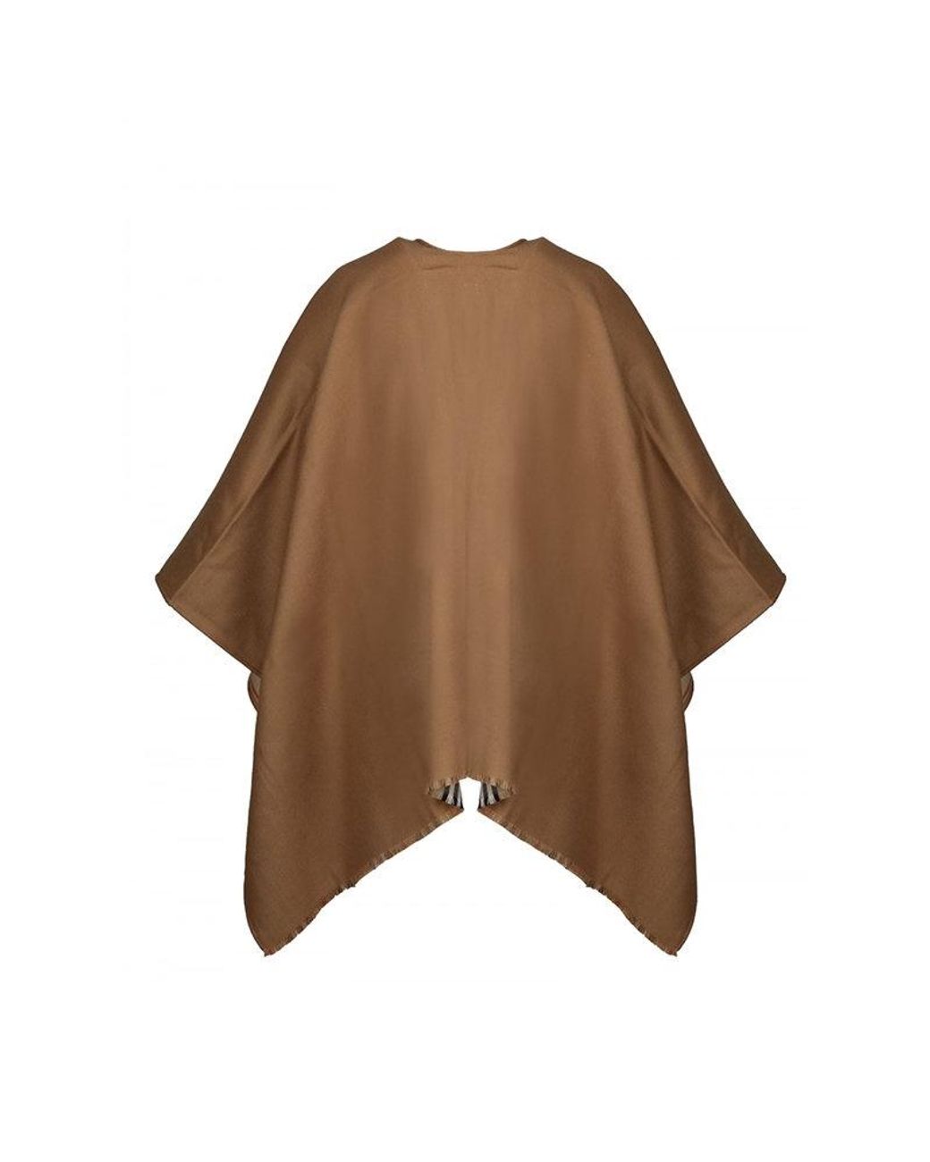 Burberry Brown Icon Stripe Detail Cape