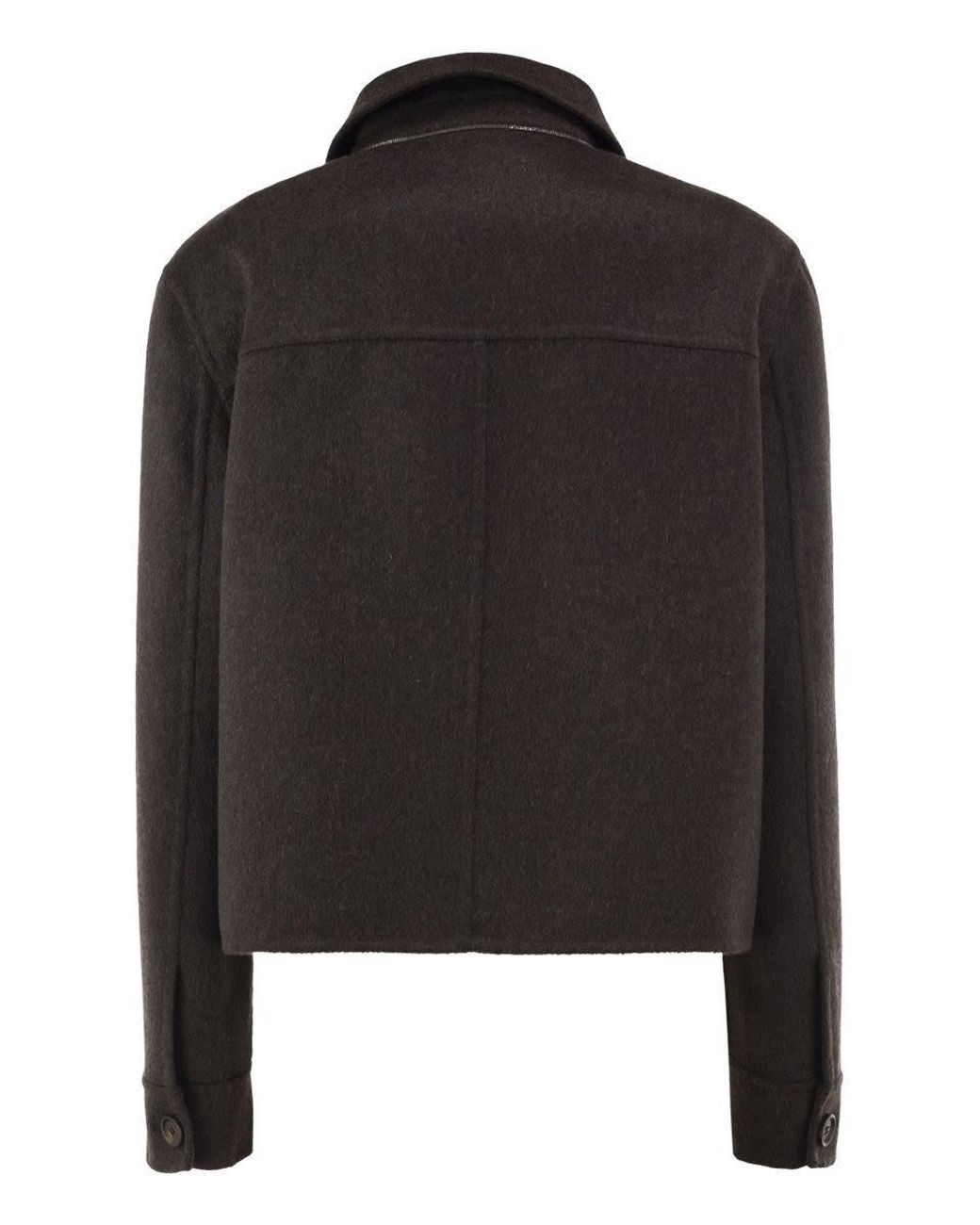 Brunello Cucinelli Black Hand-Crafted Outerwear Jacket