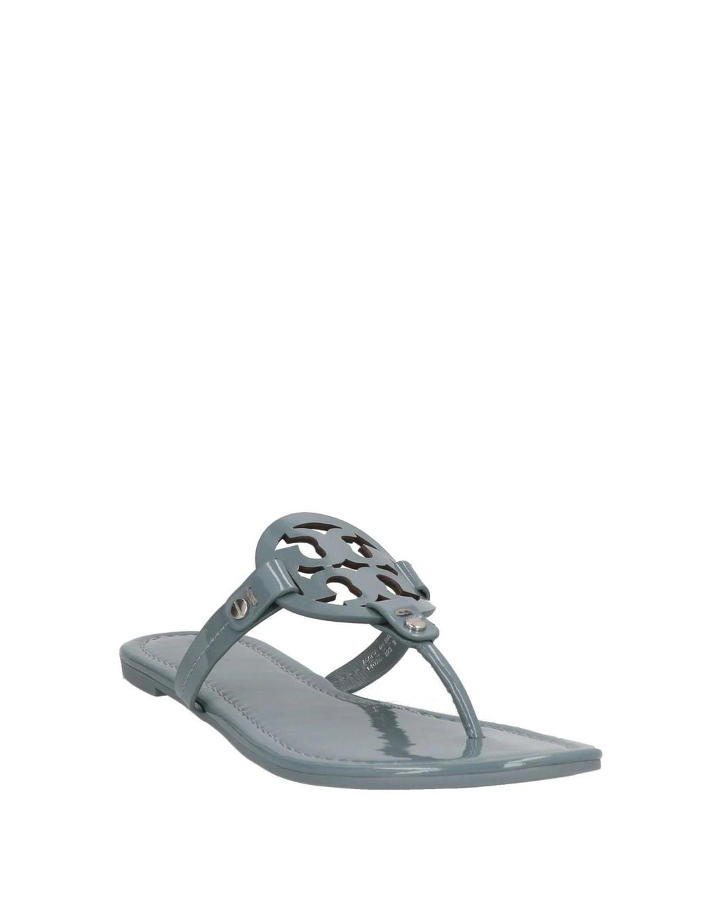 Tory Burch Gray Glossy Flip-Flops