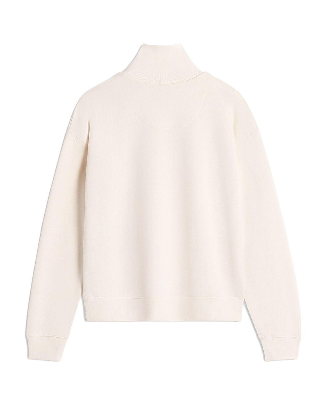 Maison Kitsuné White Double Bold Fox Head Half Zip Comfort Sweatshirt
