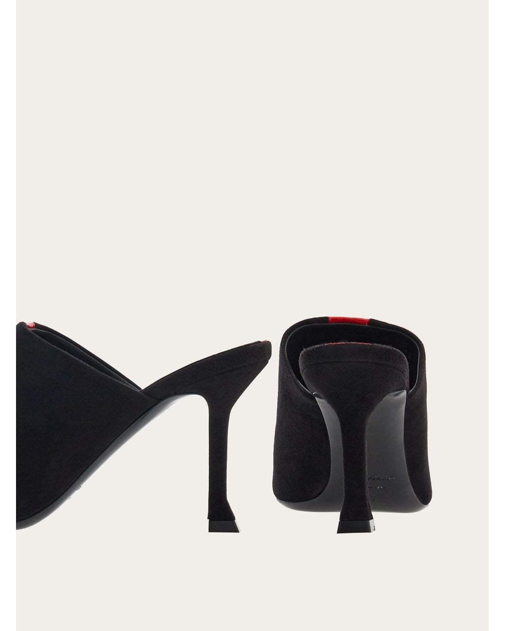 Ferragamo Black Open-Heel Muller Shoes