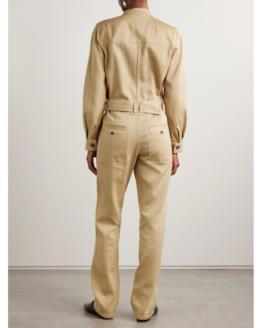 Isabel Marant Natural Jelica Lace-Up Jumpsuit