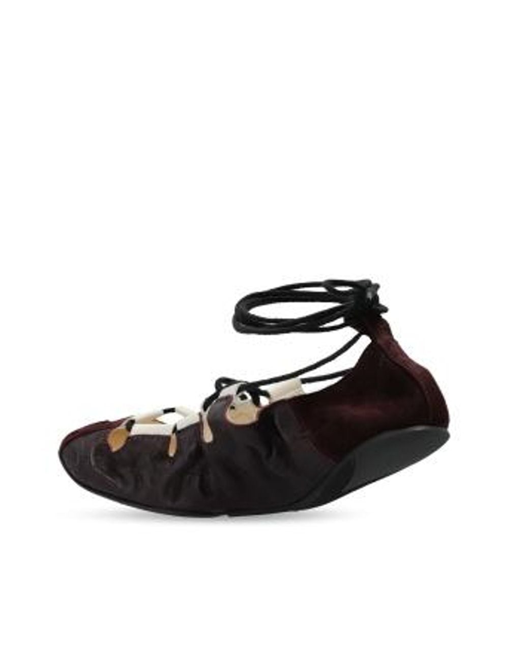 Alaïa Black Lace-Up Ballet Shoes