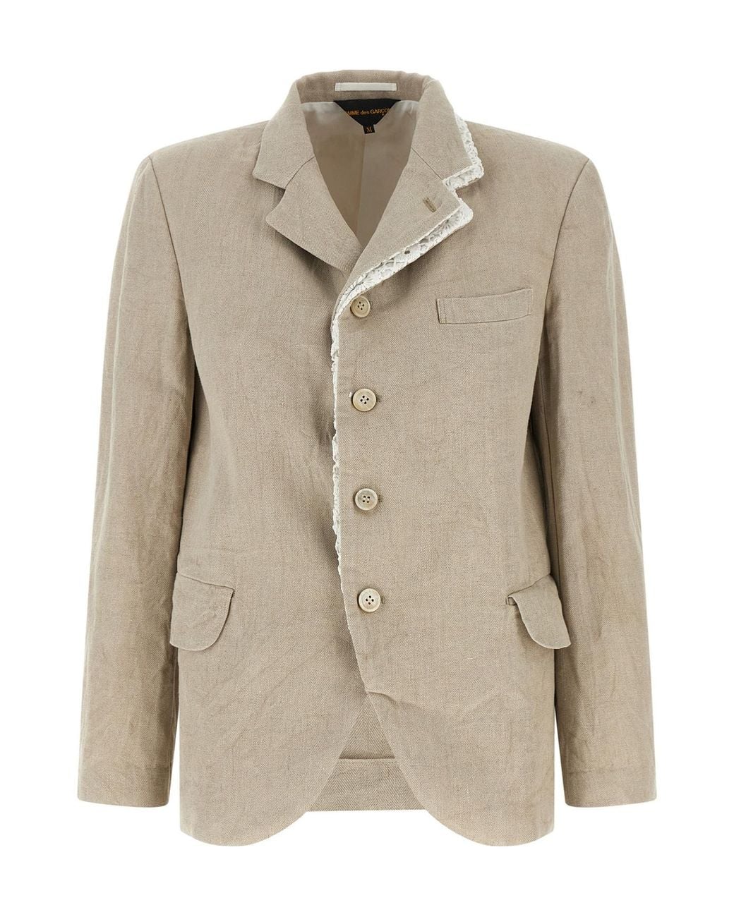 Comme des Garçons Natural Comme Des Garçons Lace Detailed Jacket