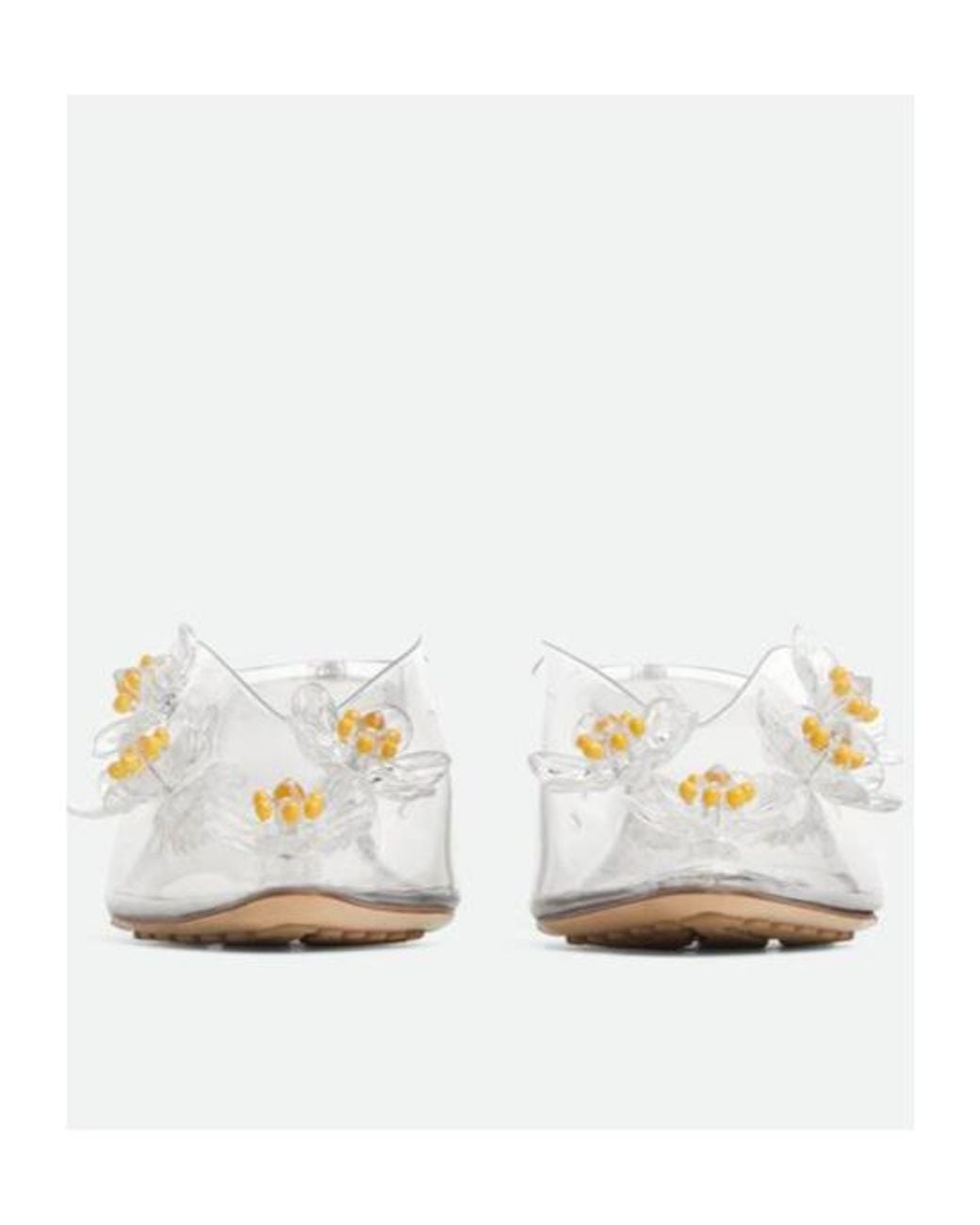 Bottega Veneta White Jet Mules